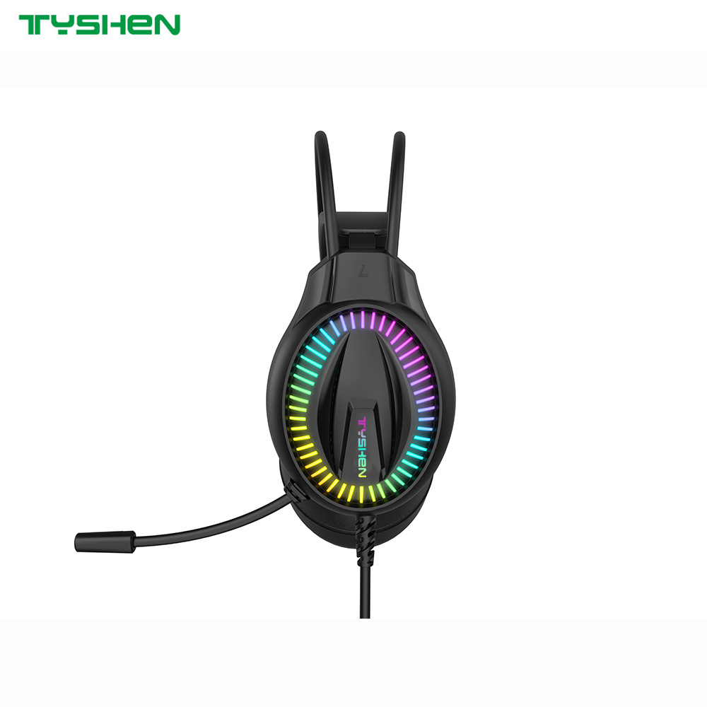 OEM Wired Gaming Headset RGB Light Noise Cancelling Microphone PC Headphones