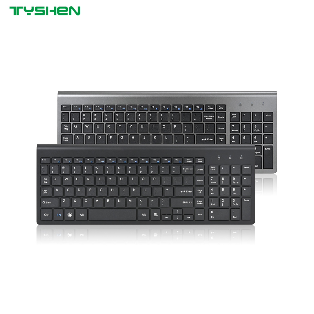 Wireless Full Size Keyboard with Numeric Keypad and Multi-Device Bluetooth 2.4G