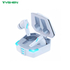 TWS Wireless Headset with Gaming Style Charging Case Bluetooth 6.0 Audio