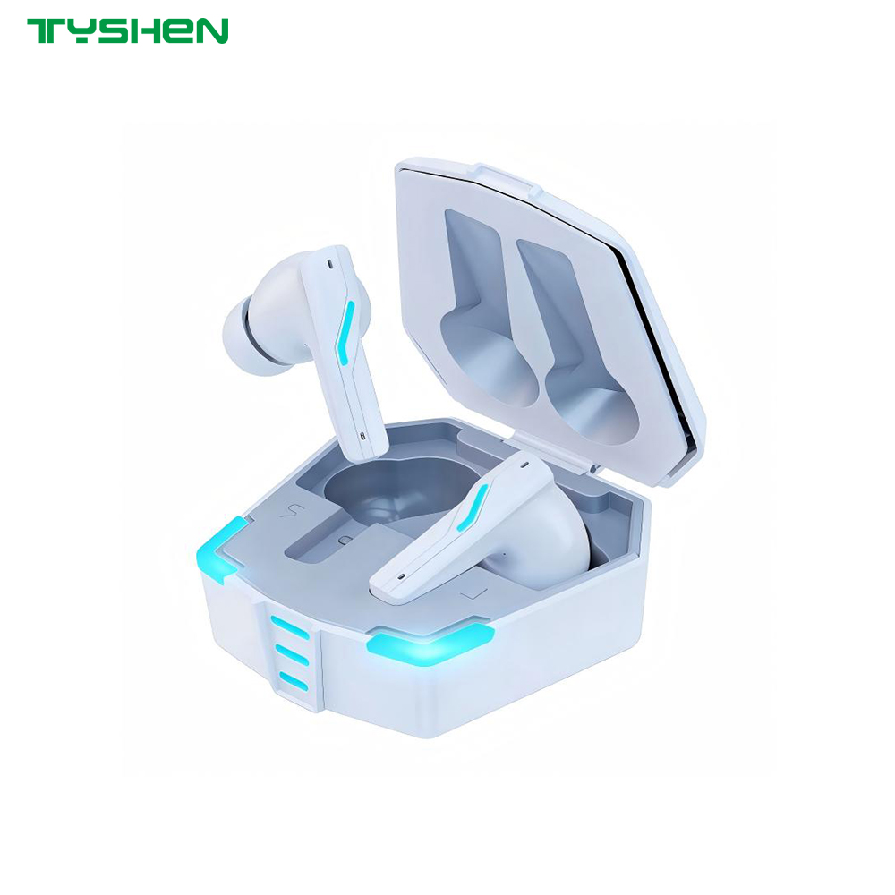 TWS Wireless Headset with Gaming Style Charging Case Bluetooth 6.0 Audio